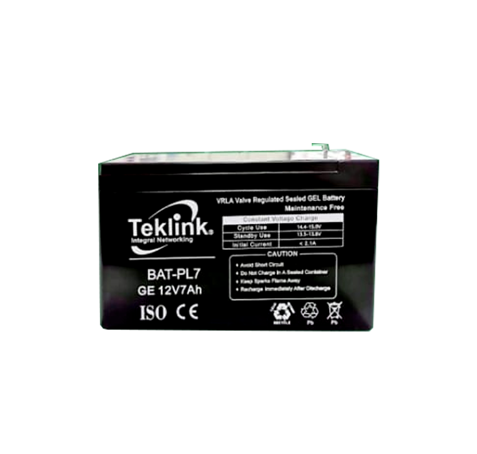 Batería de 12 voltios, 7 amperios, para alarma Marca: Teklink