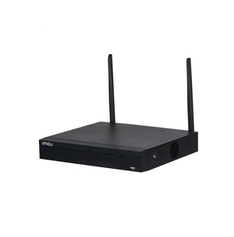 Videograbador NVR de 4 canales IP hasta 1080P, H.265+ 2 salidas de video 1 entrada y 1 salida de audio Marca: IMOU