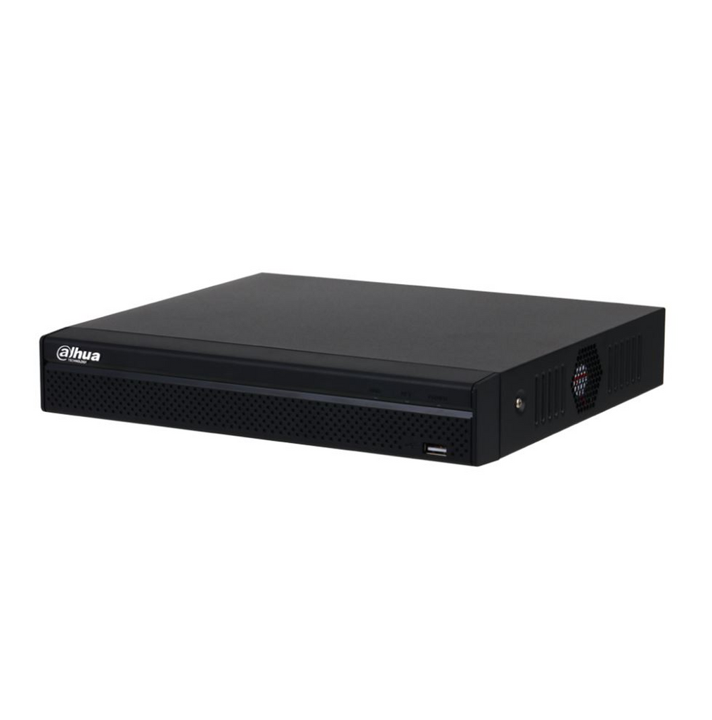 Videograbador (NVR) de 4 canales de 8MP soporta disco duro de 8TB 4 POE Marca: Dahua