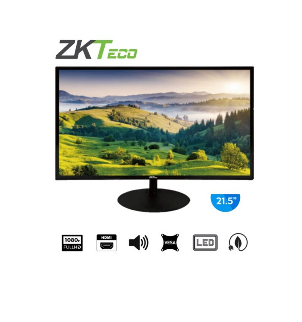 Monitor de 22” Full HD 1920 x 1080, HDMI, VGA, RCA, puerto USB Marca: ZKTeco