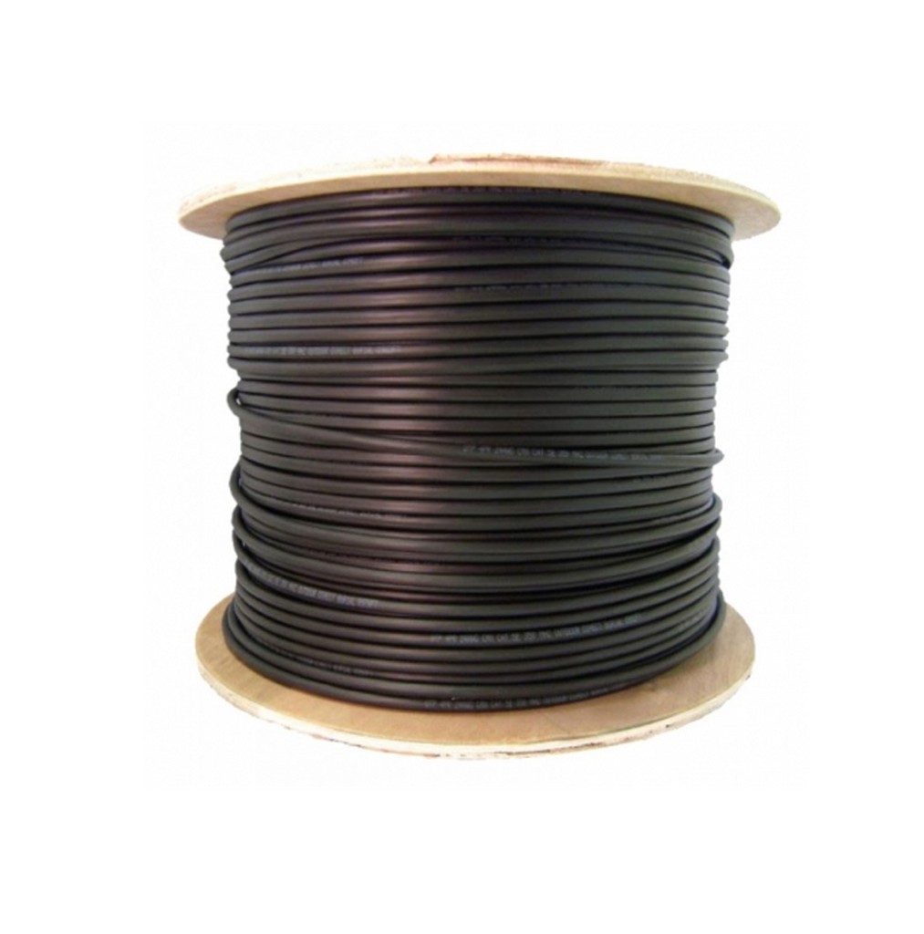 Cable UTP 5E 4 pares para interior color negro CCA/Aleación de 305 metros Marca: Teklink