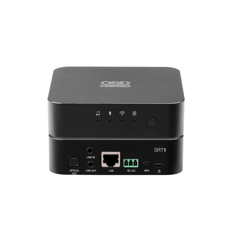 Transmisor de medios controlado por aplicación WiFi SRT1 Bluetooth entrada óptica conexión Ethernet serie Black Marca: OSD AUDIO
