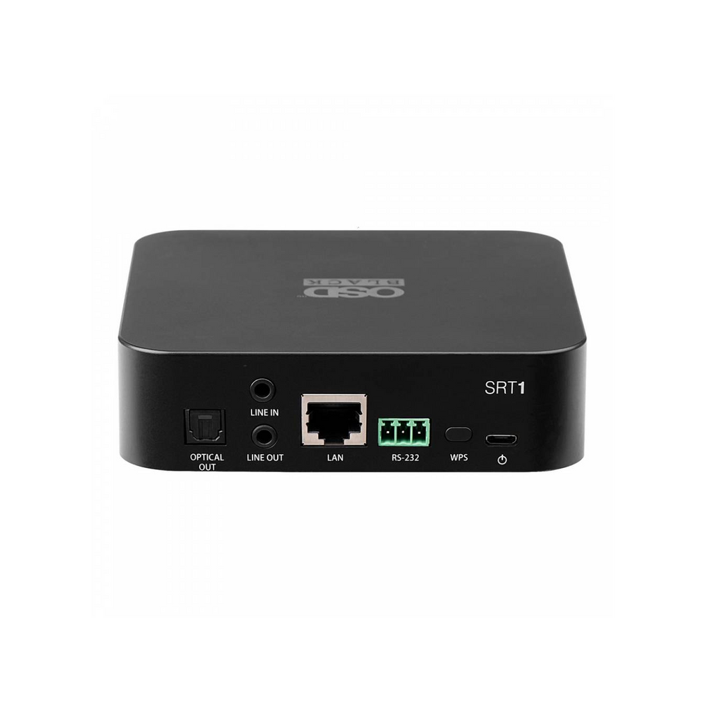 Transmisor de medios controlado por aplicación WiFi SRT1 Bluetooth entrada óptica conexión Ethernet serie Black Marca: OSD AUDIO