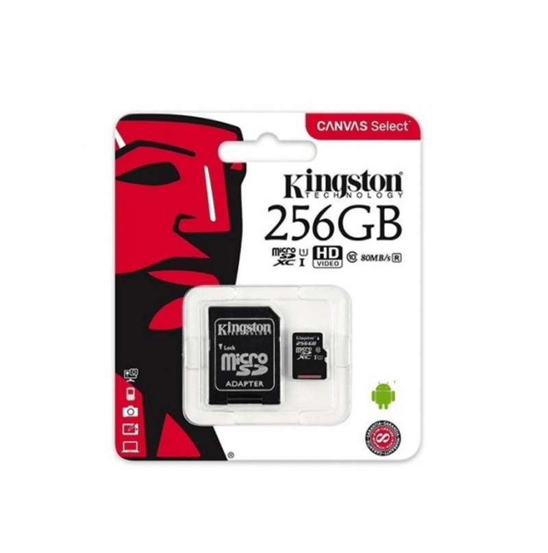 Memoria MICRO SD 256GB Marca: KINGSTON Modelo: SDCS2/256GB