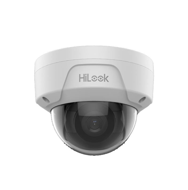 Cámara domo IP de 2MP de 30 mts Exterior IP67 antivandalica PoE Marca: HiLook By Hikvision