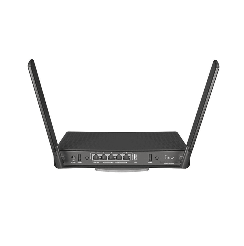 Router inalámbrico de doble banda con 5 puertos Gigabit Ethernet y antenas externas Marca: Mikrotik