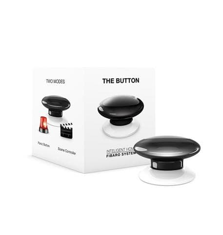 Botón controlador de escenas Z-Wave, negro FIBFGPB-101-2 Marca: Fibaro.