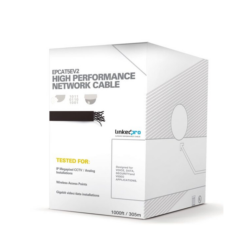 Cable UTP categoría 5E aleación de cobre y Aluminio ( CCA ) 1000 pies Marca: LinkedPro