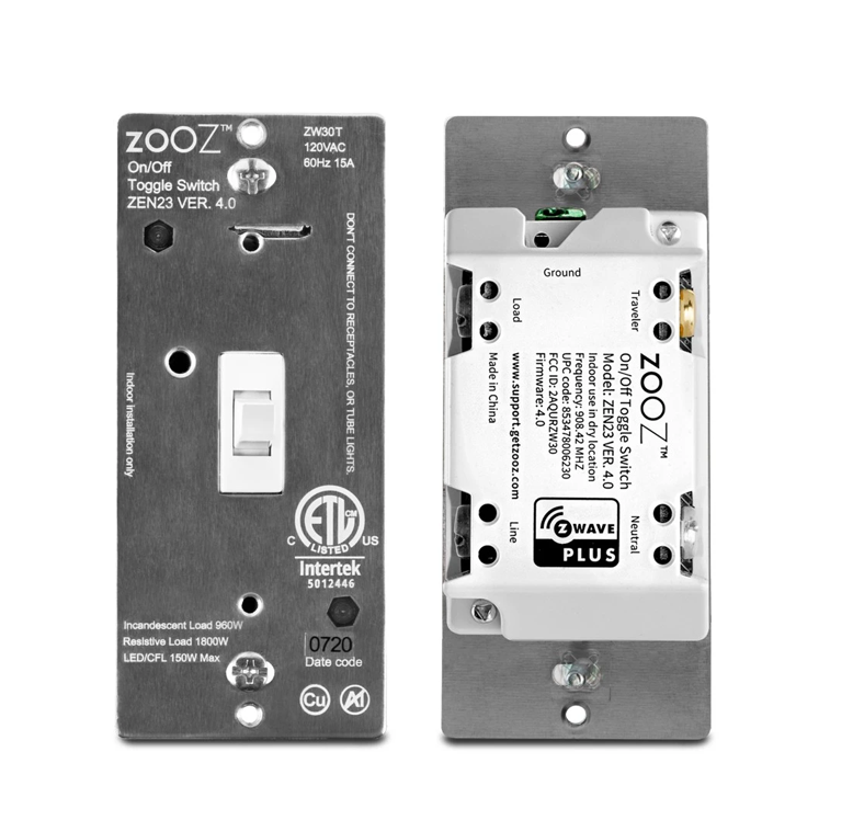 Interruptor de palanca de encendido/apagado Z-Wave PLUS ZEN23 VER 4.0 Marca: Zooz.