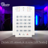 Teclado/Módulo LED cableado de 10 zonas K10V (vertical) Marca: Paradox