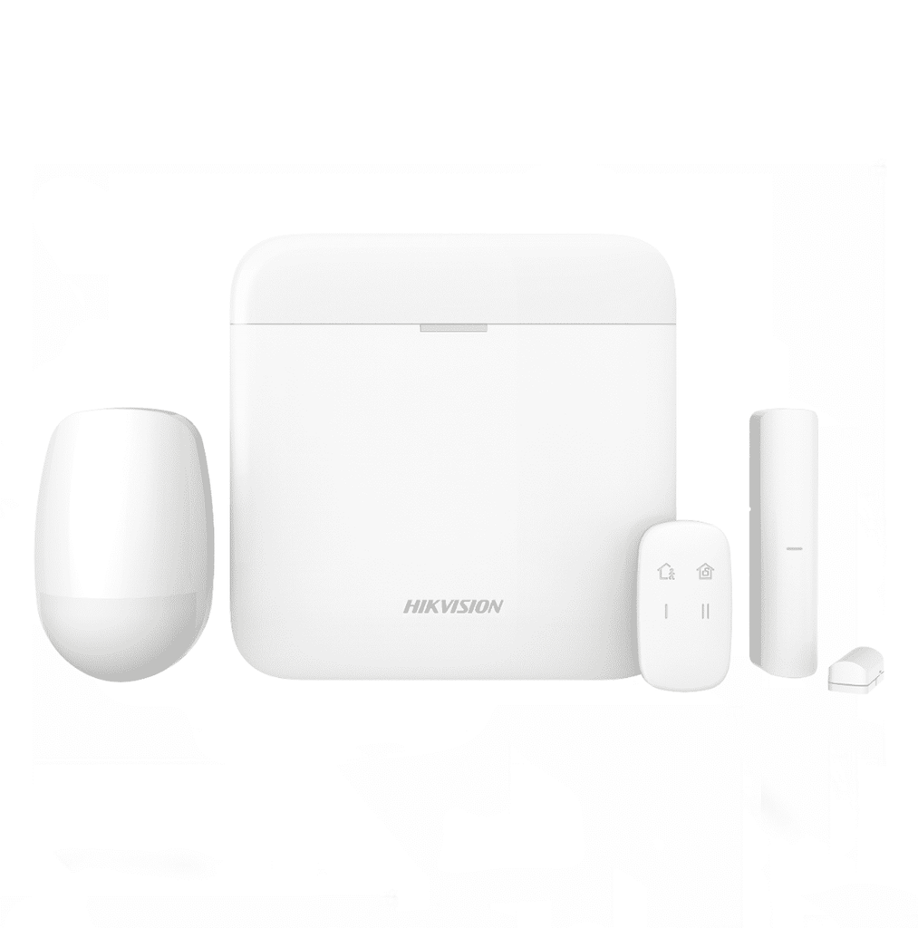 Kit de alarma inalámbrica Ajax con panel de control de 100 zonas en blanco