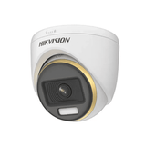 Cámara analógica tipo domo plástico, tecnología ColorVu, 20m, 2MP DS2CE70DF3TPF-28 Marca: Hikvision.