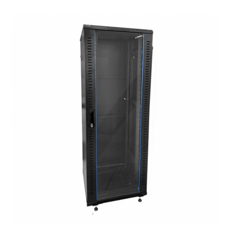 Gabinete piso 42U incluye 4 abanicios capacidad de 800KGS Marca: LANTEK