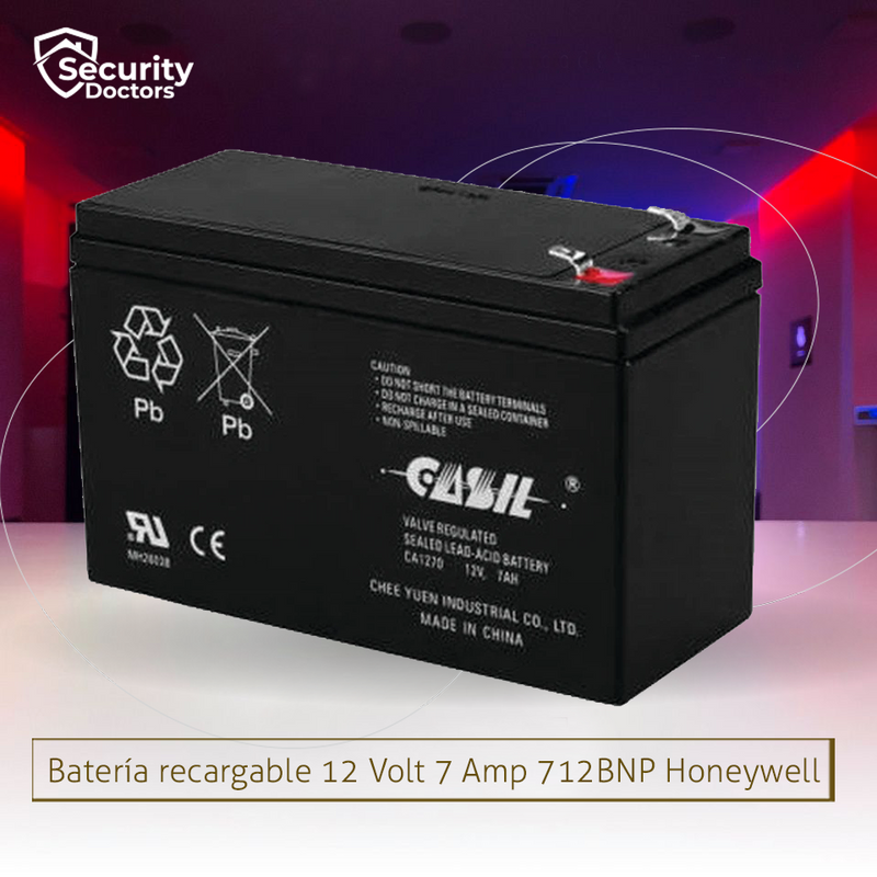 Batería recargable 12 Volt  7 Amp 712BNP Marca: Honeywell.