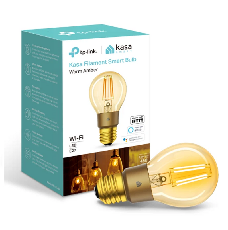 Bombillo inteligente Wi-Fi, ámbar cálido Marca: TP Link, Modelo: Kasa