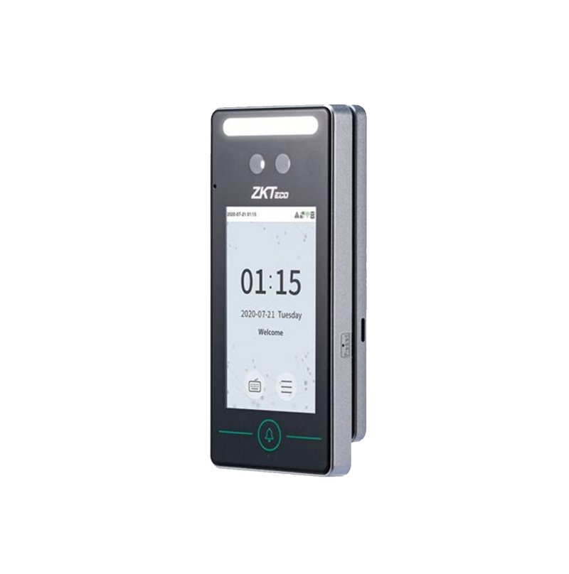 Control de Acceso Biométrico Híbrido Basado en Linux terminal de tiempo y asistencia con reconocimiento facial visible SPEEDFACEV4L Marca: ZKTeco