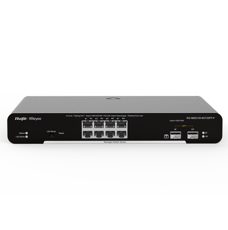 Switch Acceso L2 / 8 GE / 2 SFP RG-NBS3100-8GT2SFP  Marca: Ruijie