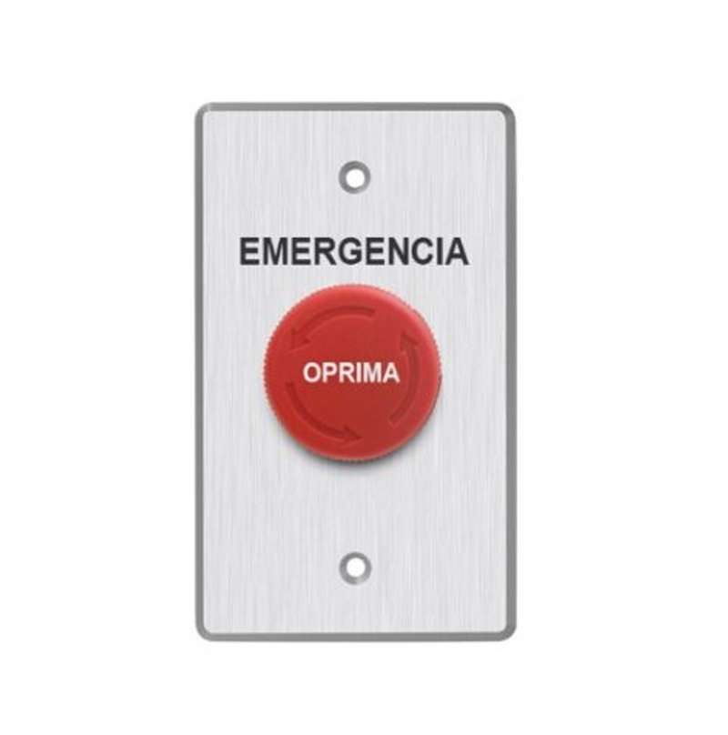 Botón sostenido rojo/ texto oprima-emergencia A870M9Z