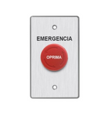 Botón sostenido rojo/ texto oprima-emergencia A870M9Z