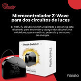 Microcontrolador Z-Wave para dos circuitos de luces (apagador doble) FGS-223 ZW5 US Marca: Fibaro